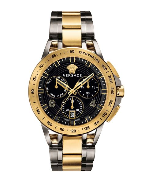 orologio color oro versace|versace chrono watches.